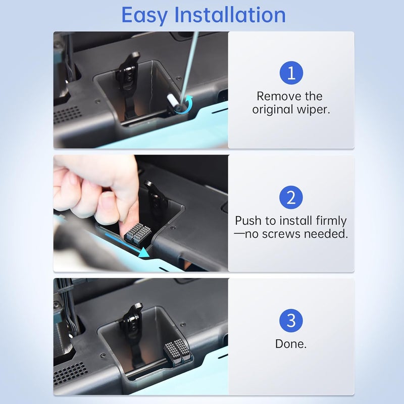 BIQU Panda Nozzle Brush + 4Pcs Silicone Brush Kit, Wiper for Bambu-Lab P1S/P1P/X1C/X1E 3D Printers, Plug in Play, Upgrade Dual Brush Heads Nozzle Wiper for Filament Cleaning - Image 5